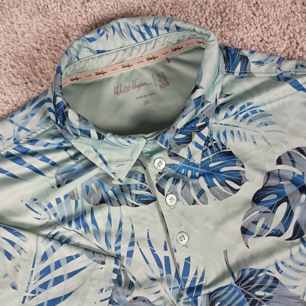 Walter Hagen 11 Majors‎ XL Tropical Pattern Mens Polo Shirt